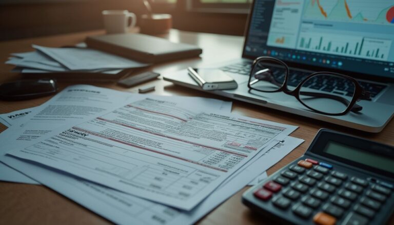 déclaration de revenus professionnels : formulaire de déclaration fiscale rempli avec un stylo