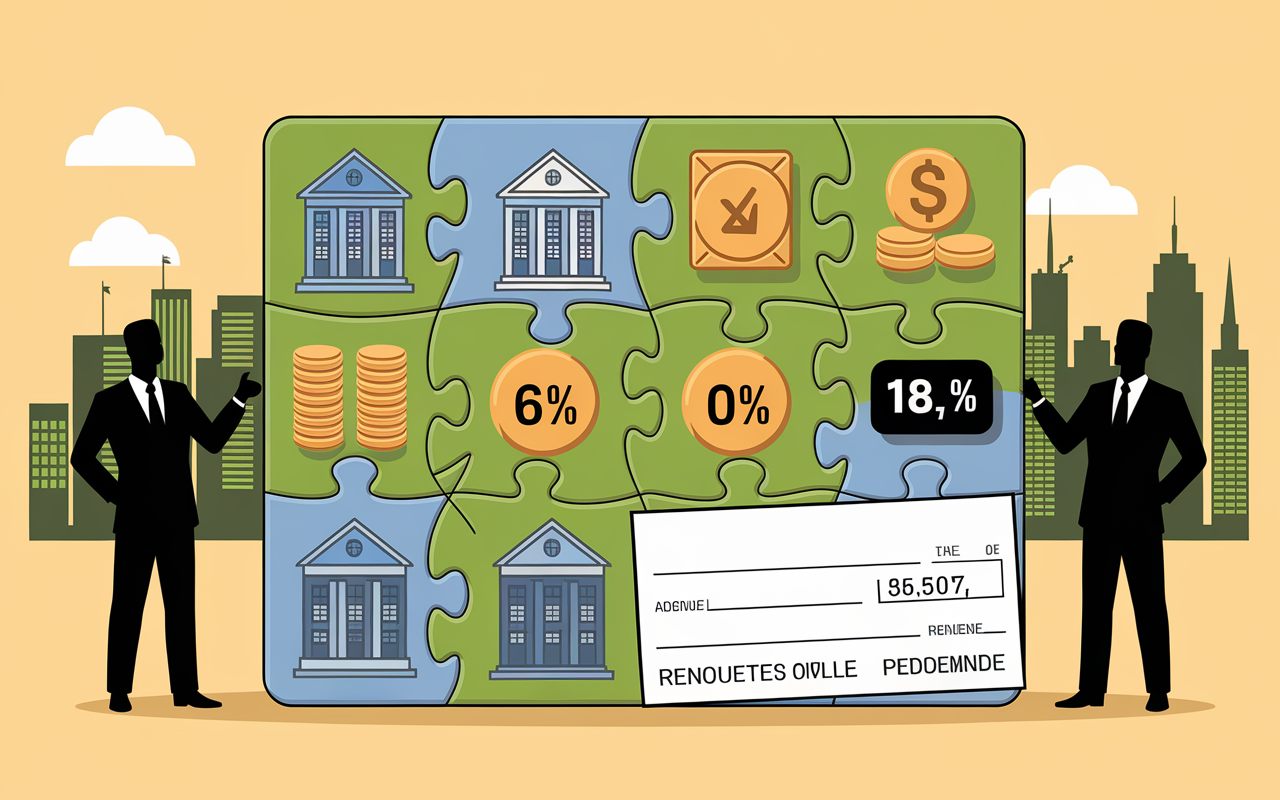 illustration actions SCPI puzzle rendement dividendes