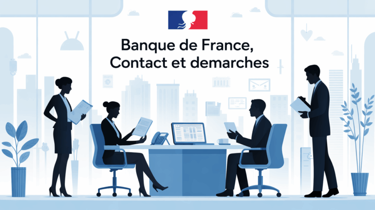 Illustration bureau Banque de France contact démarches