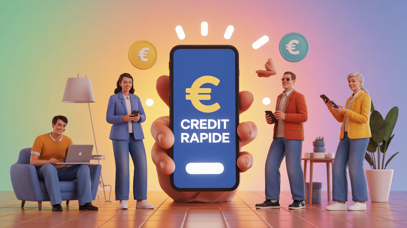 personnages devant ecran credit rapide