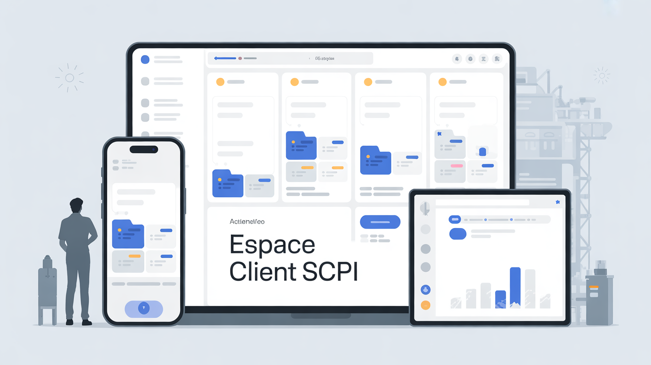 Tableau de bord client SCPI sur ordinateur et mobile