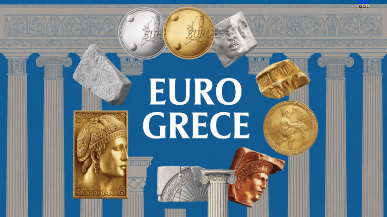 annonce euro grec pieces montage colonnes antiques