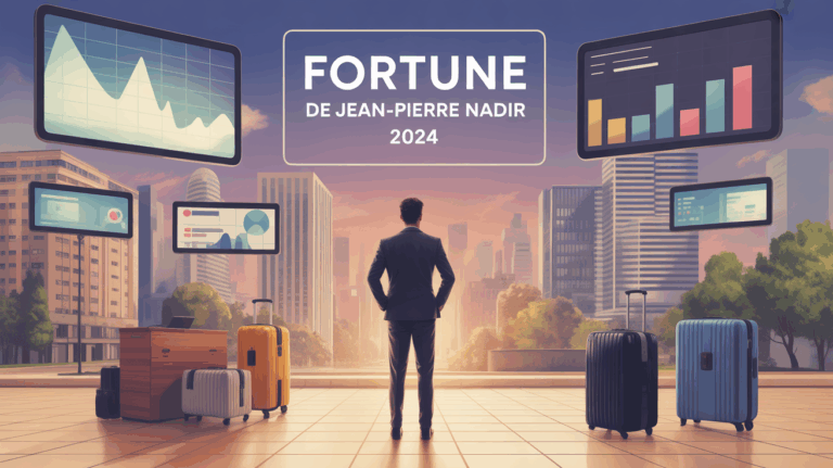 fortune de Jean-Pierre Nadir 2024 devant graphiques et bâtiments