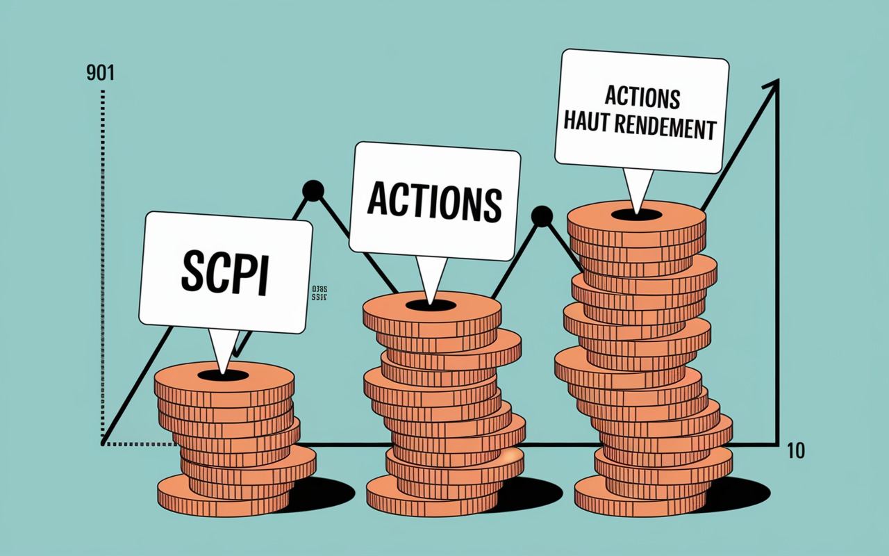tableau montant investir dividende mensuel SCPI actions