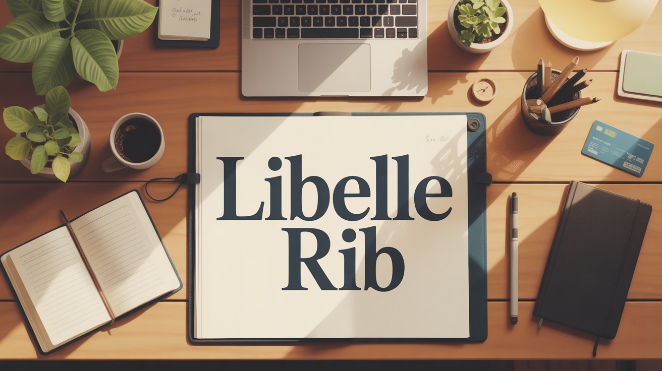 libelle rib illustration bureau carte bancaire