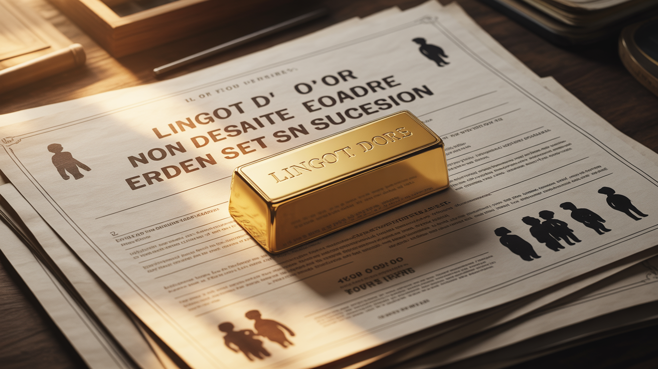 Lingot d'or non declare en succession illustration