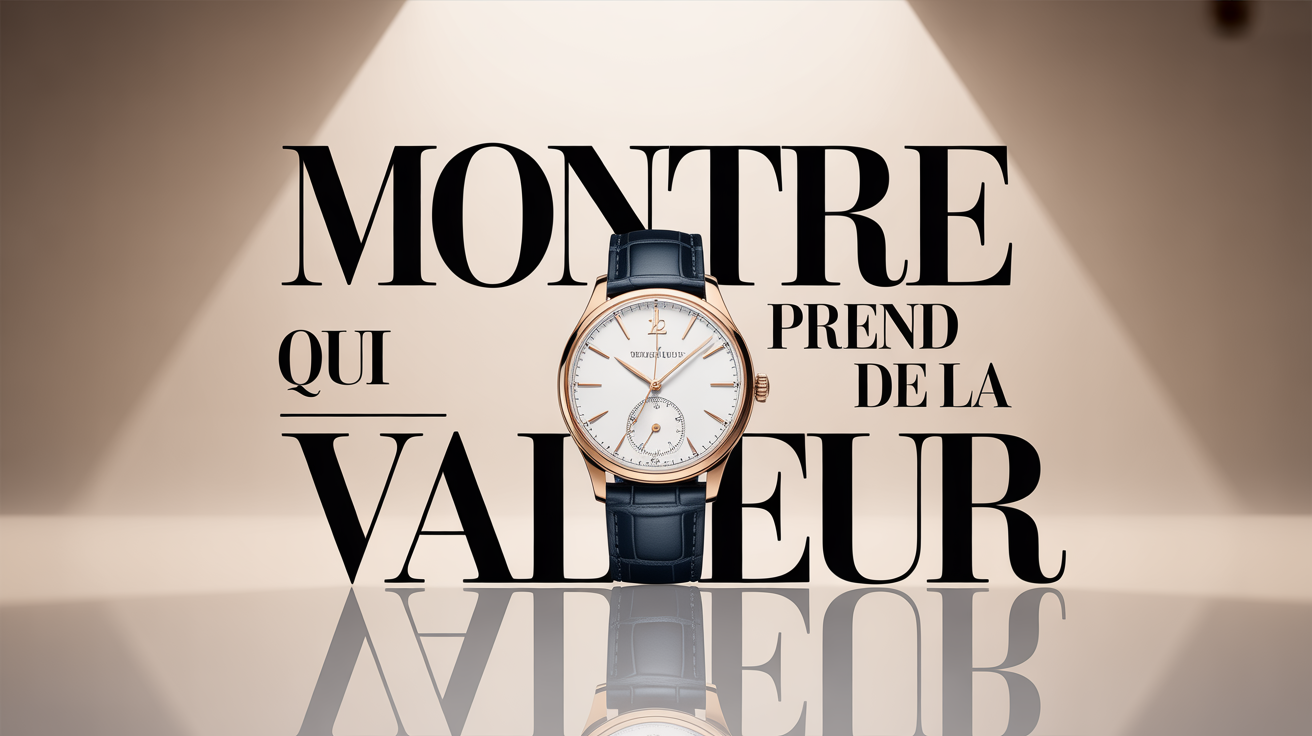 Montre de luxe valeur investissement sur fond élégant