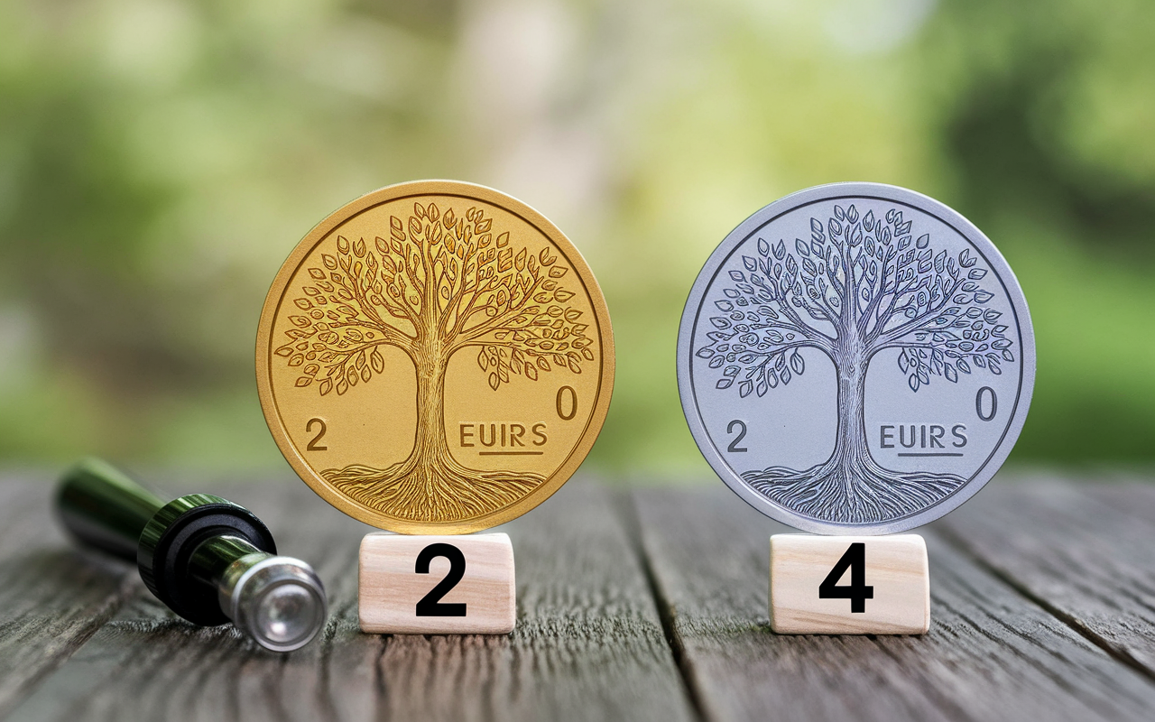 piece 2 euros arbre de vie comparaison etat valeur