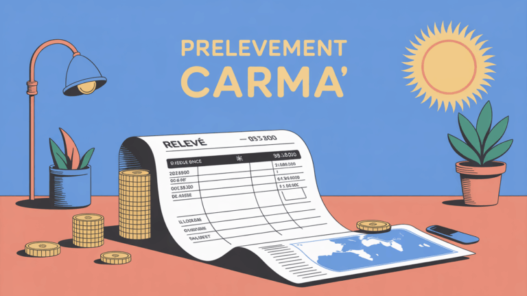 releve bancaire prelevement carma illustration