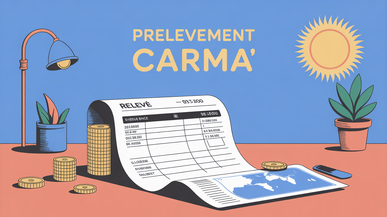 releve bancaire prelevement carma illustration
