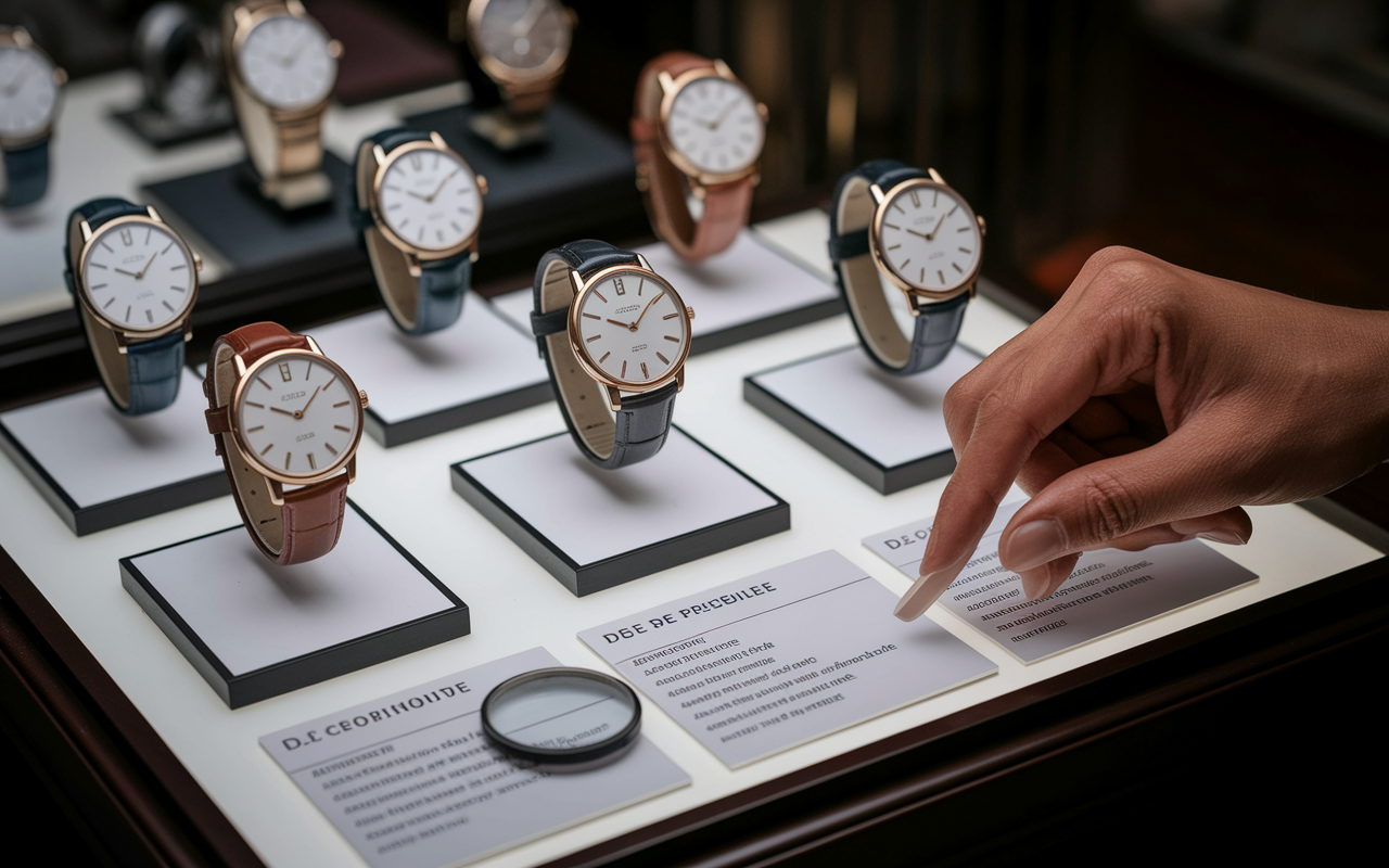 Présentation critères montre qui prend de la valeur