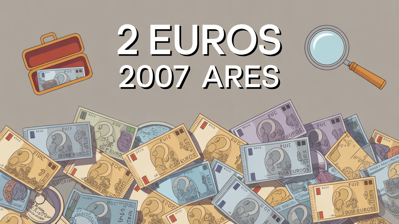 Pile pieces 2 euros 2007 rares collection