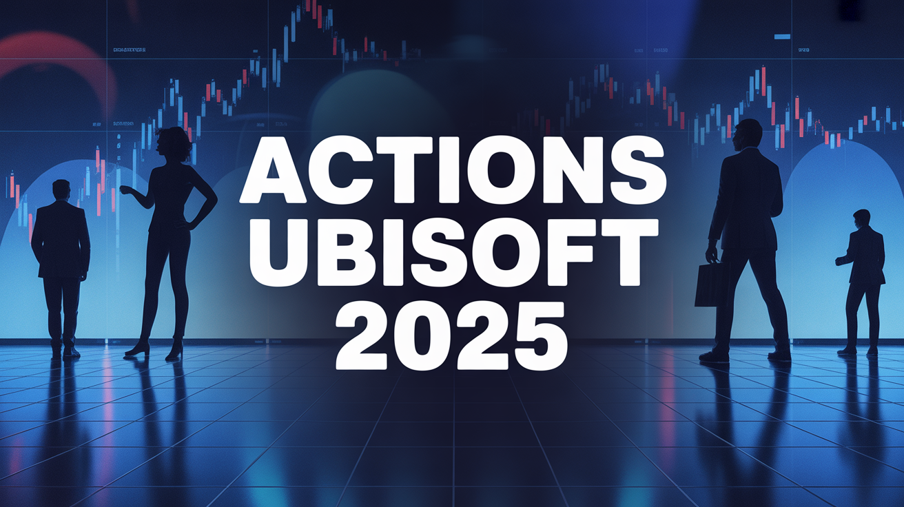 actions Ubisoft 2025 illustration graphique bourse