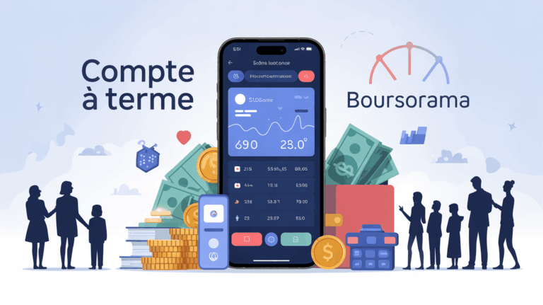 Compte à terme Boursorama sécurisé famille entrepreneur interface bancaire