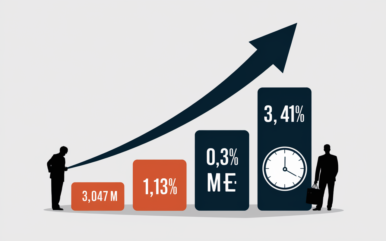 Infographie courbe ascendante et chiffres ETF S&P 500