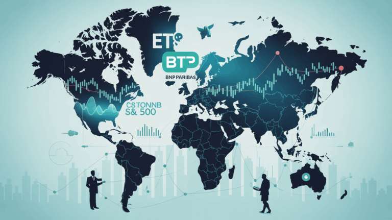 Carte reliant France et USA, ETF BNP Paribas Easy S&P 500