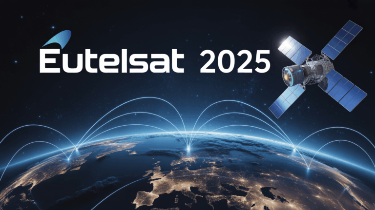 Satellite Eutelsat 2025 connectivite lumiere Terre
