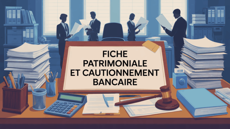 bureau documents fiche patrimoniale cautionnement bancaire
