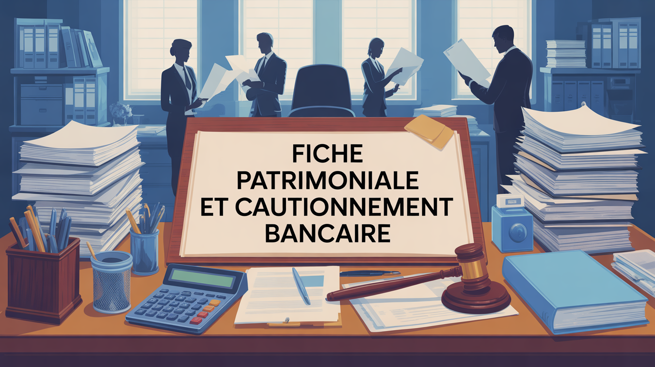 bureau documents fiche patrimoniale cautionnement bancaire