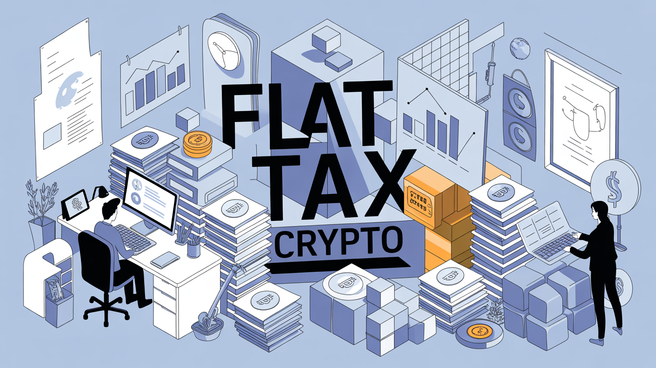 bureau stylisé flat tax crypto optimisation fiscale