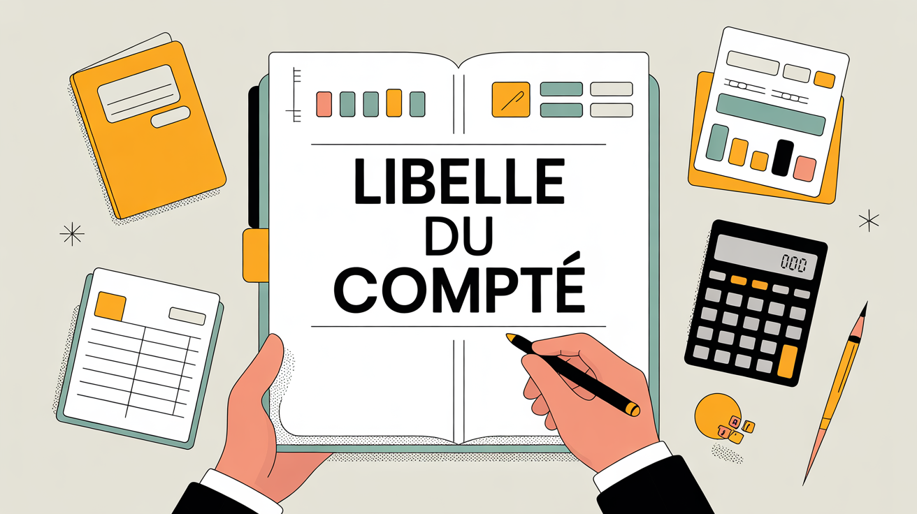 libelle du compte sur tableau bancaire stylise