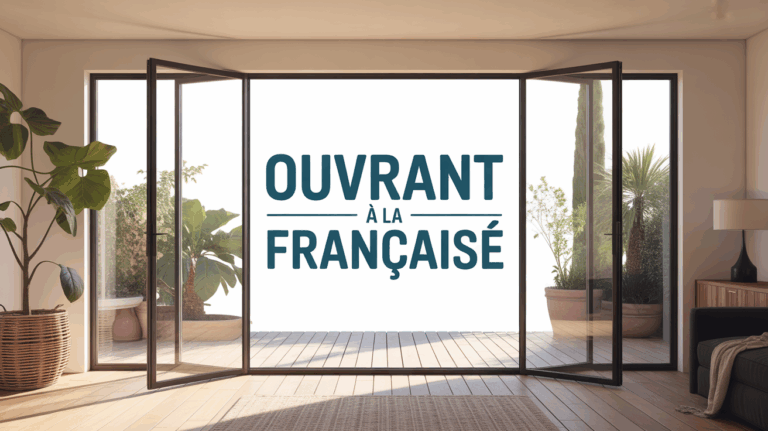 Fenêtre ouvrant à la française avec lumière naturelle