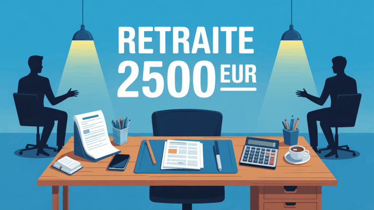 bureau lumineux retraite 2500 EUR calcul estimation