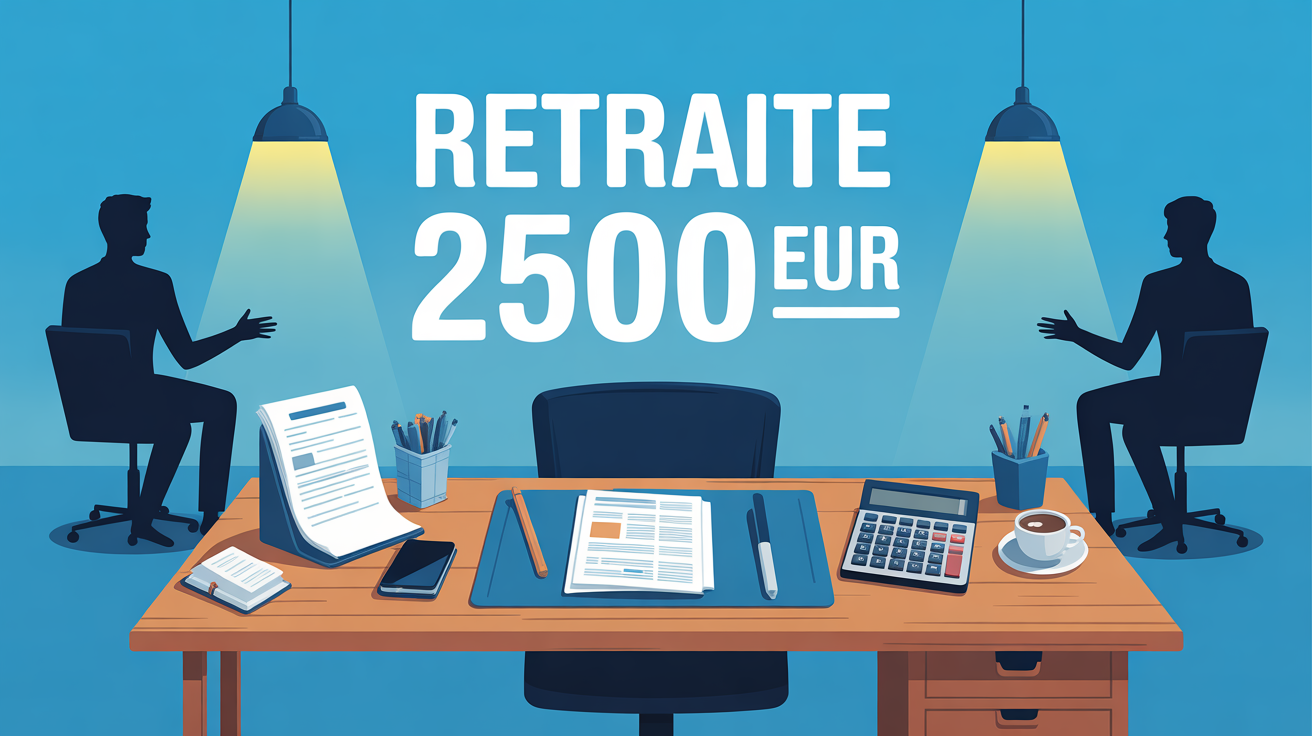 bureau lumineux retraite 2500 EUR calcul estimation