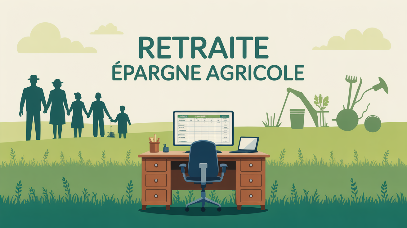 Tableau de bord retraite epargne agricole avec famille rurale