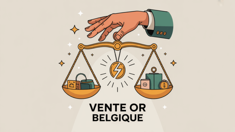 vente or belgique main balance lingot pièce bijou