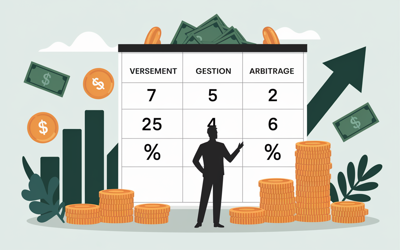 Tableau frais gestion arbitrage assurance vie