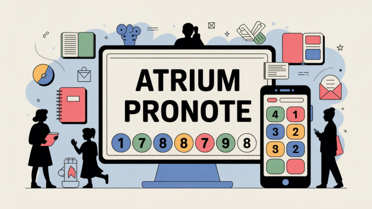 Dashboard Atrium Pronote ordinateur mobile silhouettes
