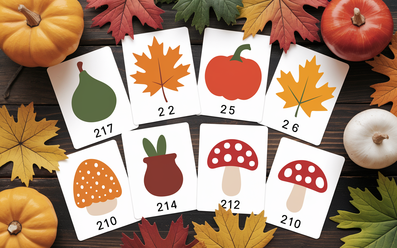 Imagier automne maternelle cartes objets