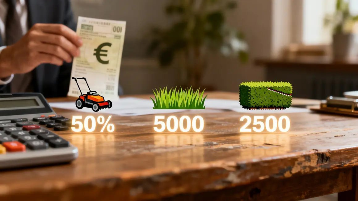 Tableau calcul crédit d'impôt jardinage 50% et plafond 5000