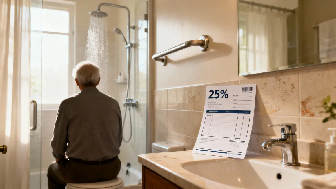 Salle de bain lumineuse senior crédit d'impôt 25%