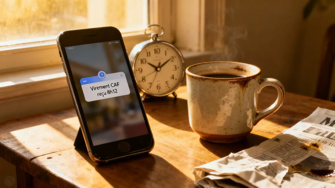 notification smartphone virement caf credit agricole 8h du matin