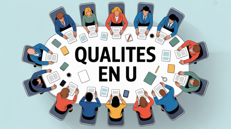 table fiches qualites en u ambiance partage