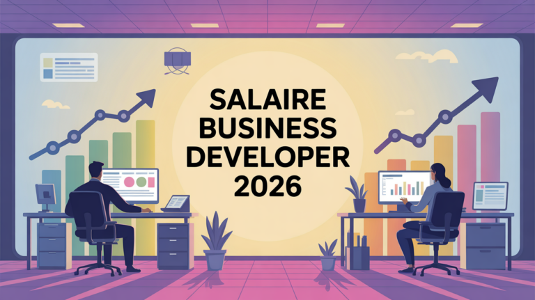 Infographie salle de réunion Salaire Business Developer 2026