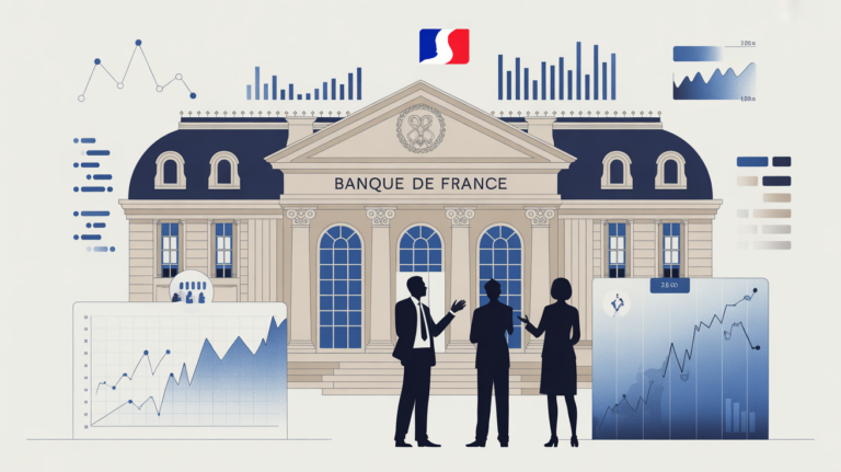 banque de france avis illustration batiment institutionnel