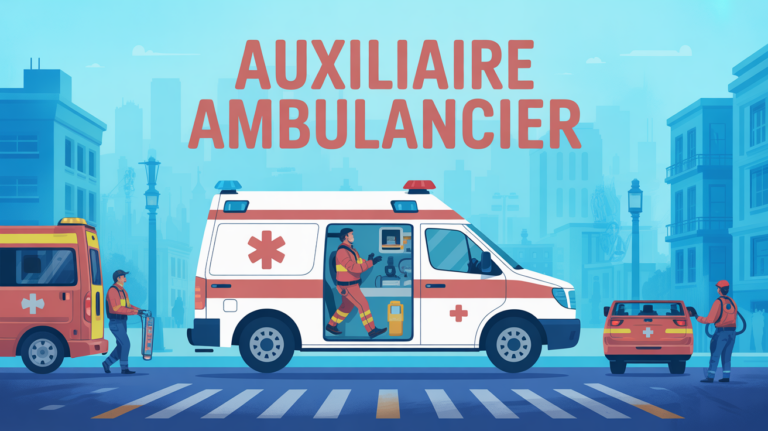 Illustration ambulance comment devenir auxiliaire ambulancier