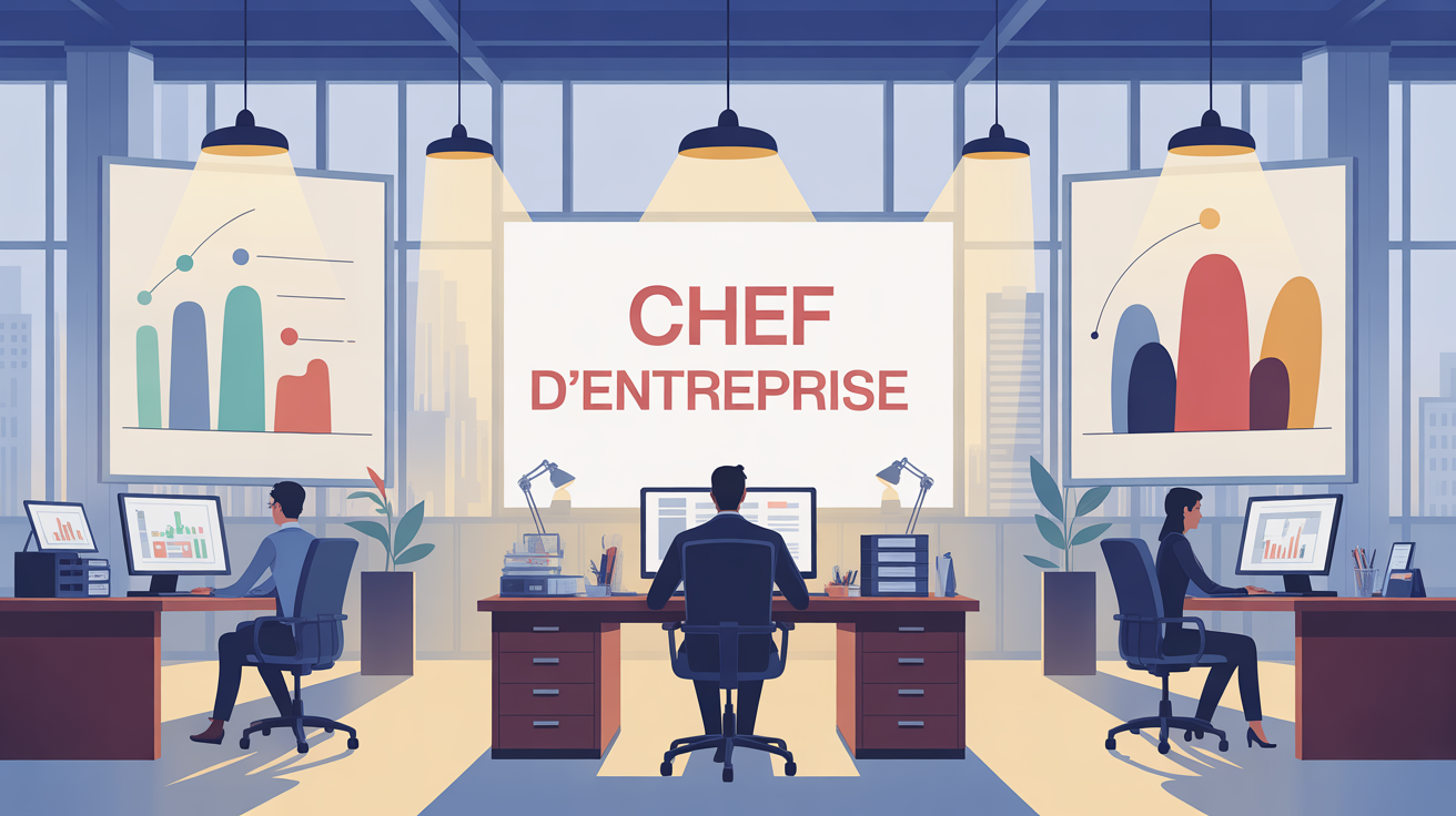 bureau chef d entreprise stylise gestion