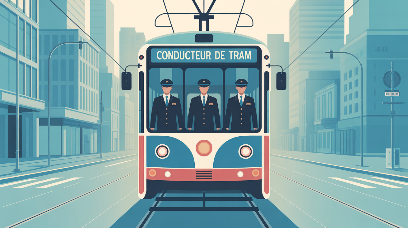 comment devenir conducteur de tram sur fond urbain