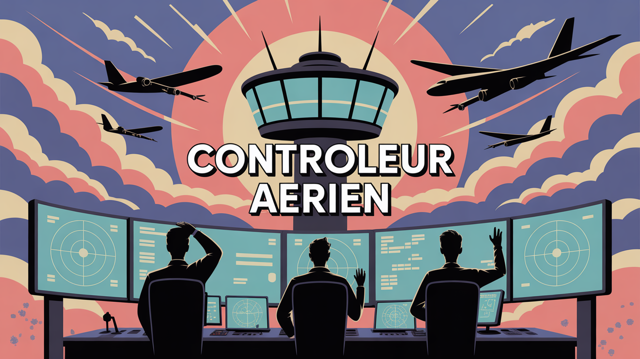 comment devenir controleur aerien image tour de controle stylisee
