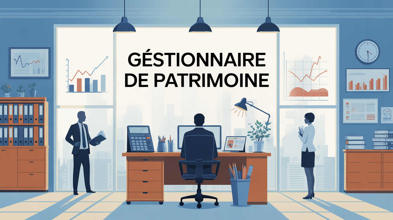 illustration bureau gestionnaire de patrimoine