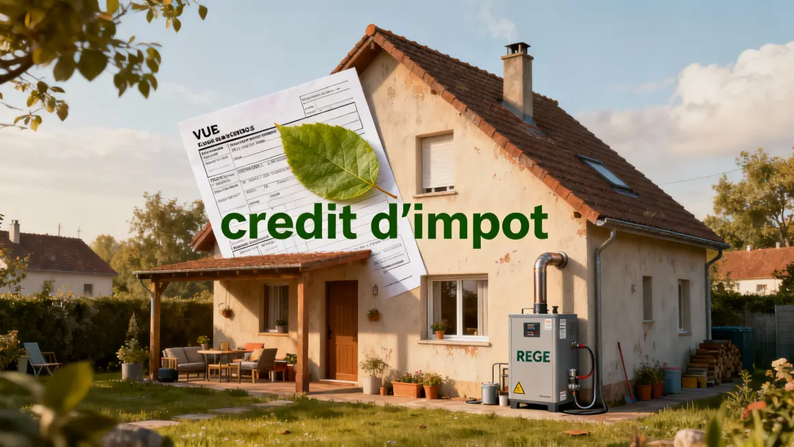 Maison et documents fiscalité crédit d'impôt équipements RGE