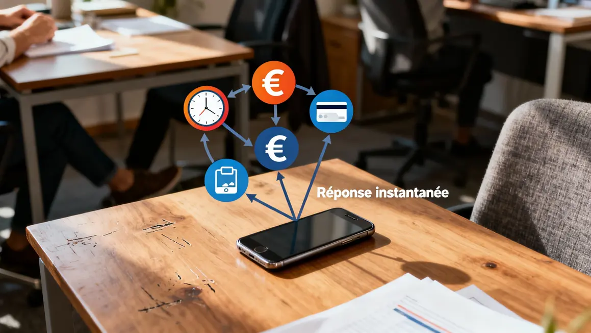 credit instantane reponse rapide icons smartphone