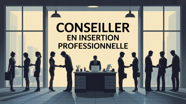 devenir conseiller en insertion professionnelle silhouettes bureau