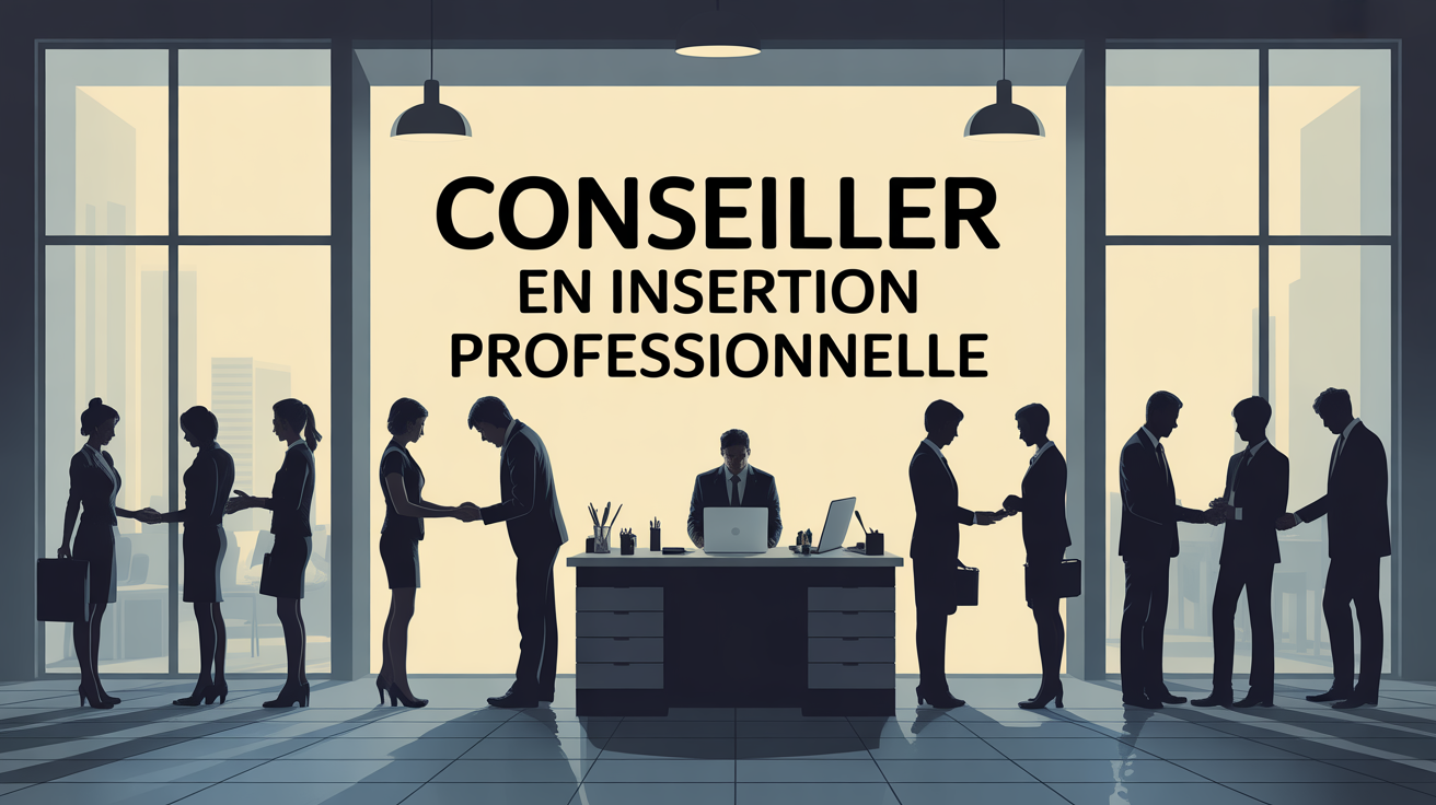 devenir conseiller en insertion professionnelle silhouettes bureau