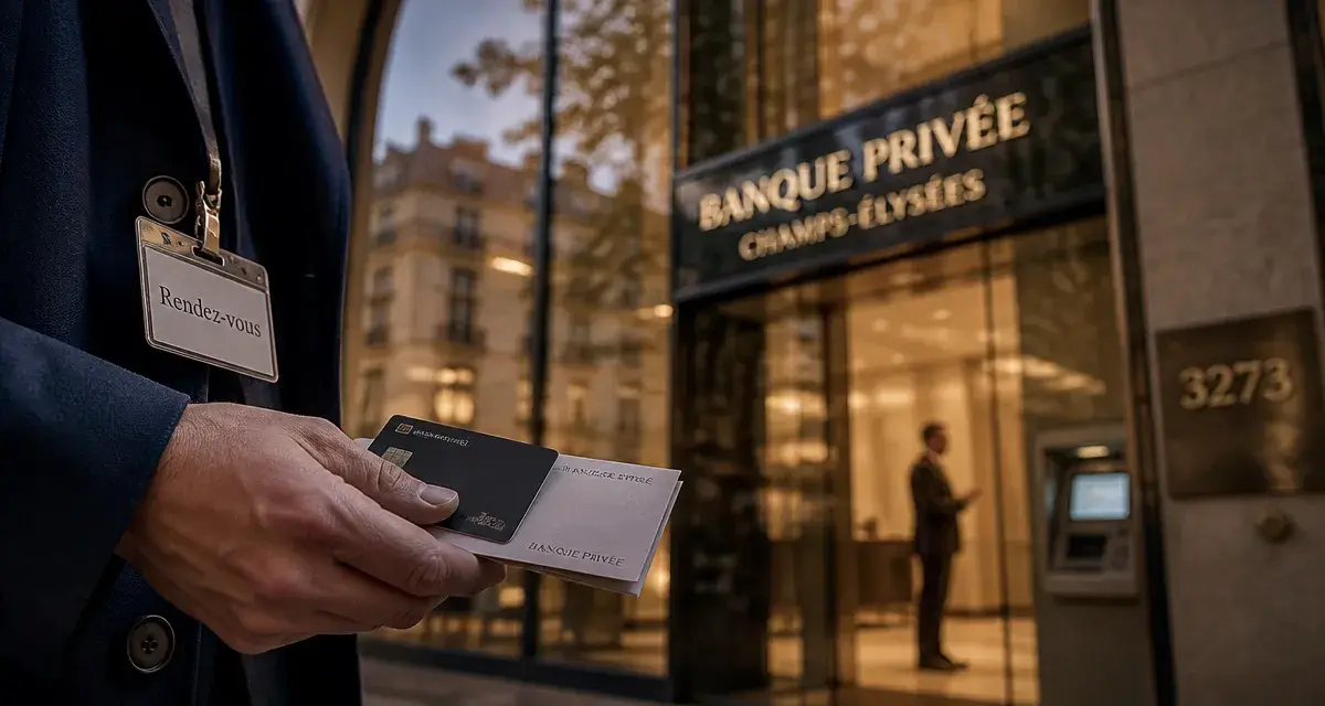 bnp paribas champs elysées : main avec carte devant l’agence