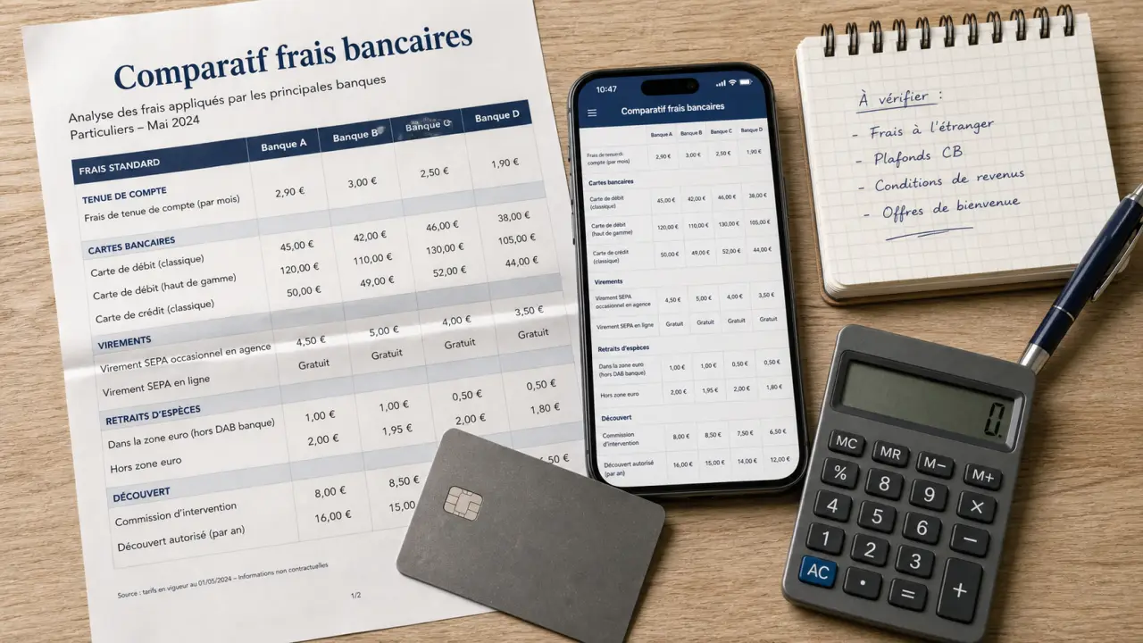 La banque le moins cher : BoursoBank et Fortuneo, frais 2026